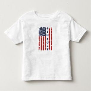 4TH of July and Torn US Flag       Toddler T-Shirt