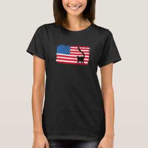 4th Of July Animal Lemur American Flag Usa Patrio T-Shirt