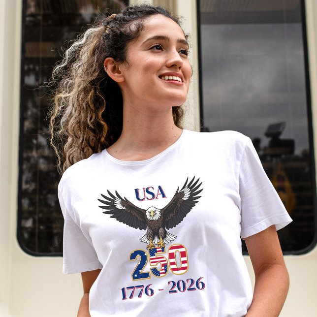 4th of July Anniversary 250 Years USA Bald Eagle T-Shirt (Creator Uploaded)