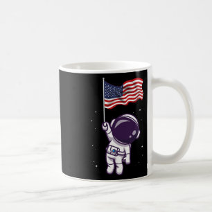 4th Of July Astronaut Usa American Flag Funny Patr Coffee Mug