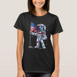 4th Of July Astronaut Usa American Flag Funny Patr T-Shirt