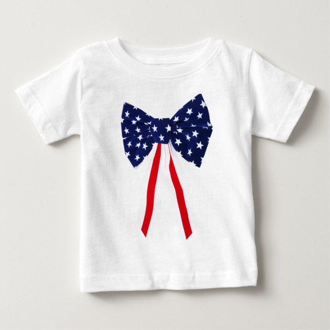 4th of July Baby Bow Shirt (Front)