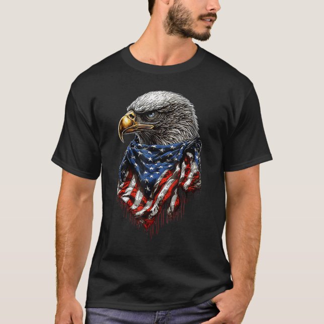 4th Of July Bald Eagle American US Flag Country 4t T-Shirt (Front)