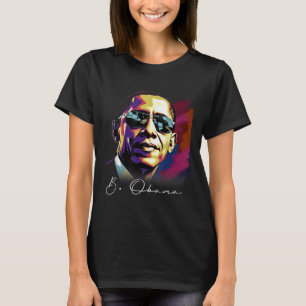 4th Of July Barack Obama President Portrait Patrio T-Shirt