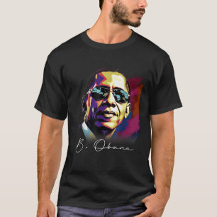 4th Of July Barack Obama President Portrait Patrio T-Shirt