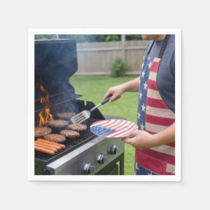 4th of July Barbecue Party Napkin