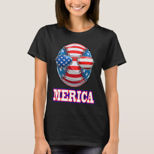 4th of July Baseball American Flag Kids Boys Men T-Shirt