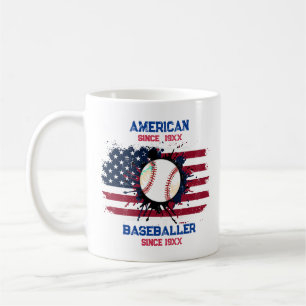 4th of July Baseball USA Independence Day Gift Coffee Mug
