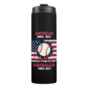 4th of July Baseball USA Independence Day Gift Thermal Tumbler