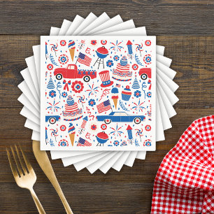 4th of July BBQ Americana Napkin