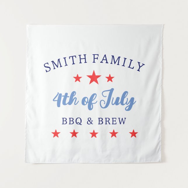 4th of July BBQ and Brew Family Reunion Tapestry (Front)