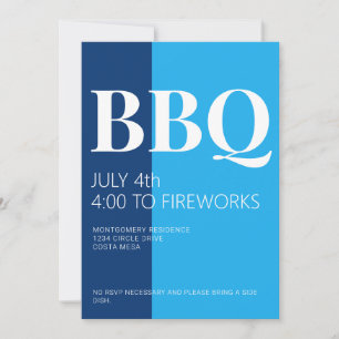 4th of July BBQ Party Invitation