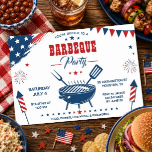 4th of July BBQ Party Invitation