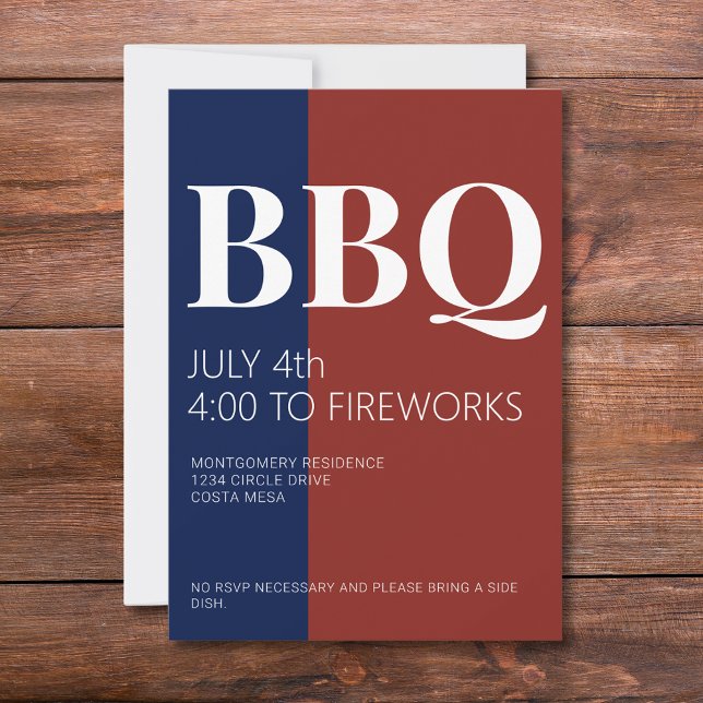 4th of July BBQ Party Invitation (Creator Uploaded)
