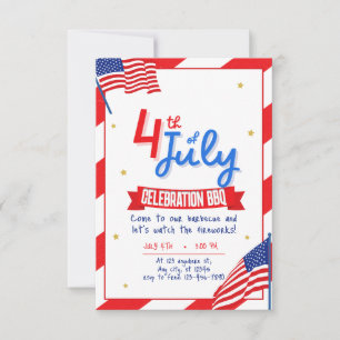 4th of july BBQ party Invitation