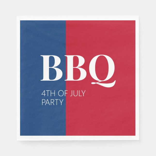 4th of July BBQ Party  Napkin (Front)