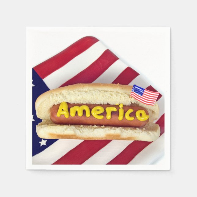 4th Of July BBQ Party Napkin (Front)