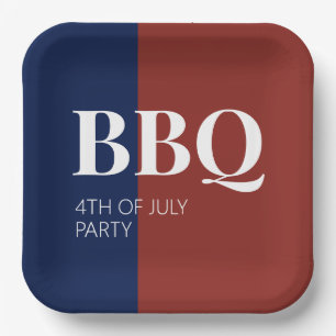 4th of July BBQ Party  Paper Plate