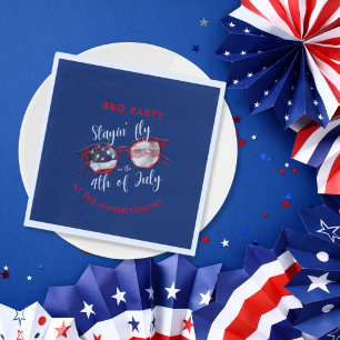 4th of July BBQ Party Paper Plates Napkin