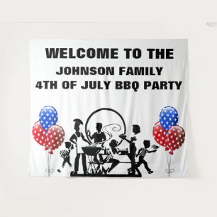 4th Of July BBQ Party Welcome  Tapestry