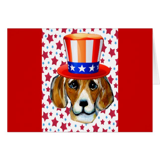 4th of July Beagle (Front Horizontal)
