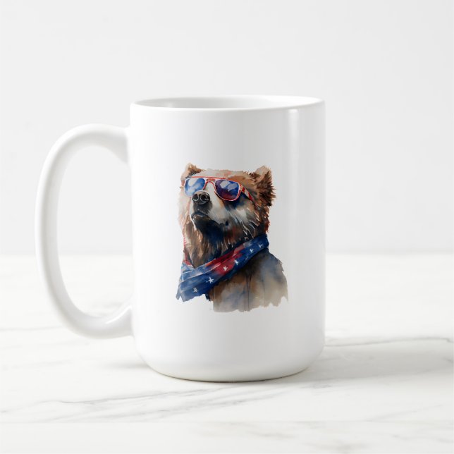 4th Of July Bear Mug (Left)