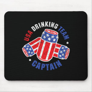 4th Of July Beer Can Flag Usa Drinking Team Tees Mouse Pad