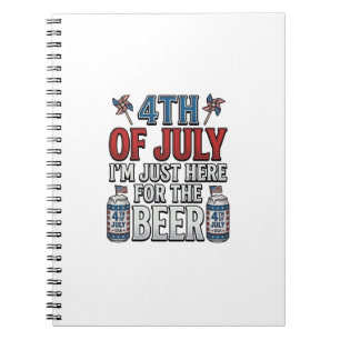 4th of July Beer Vintage Patriotic Shirt Design_1 Notebook