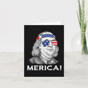 4th Of July Ben Franklin Merica USA Boys Girls Kid Card