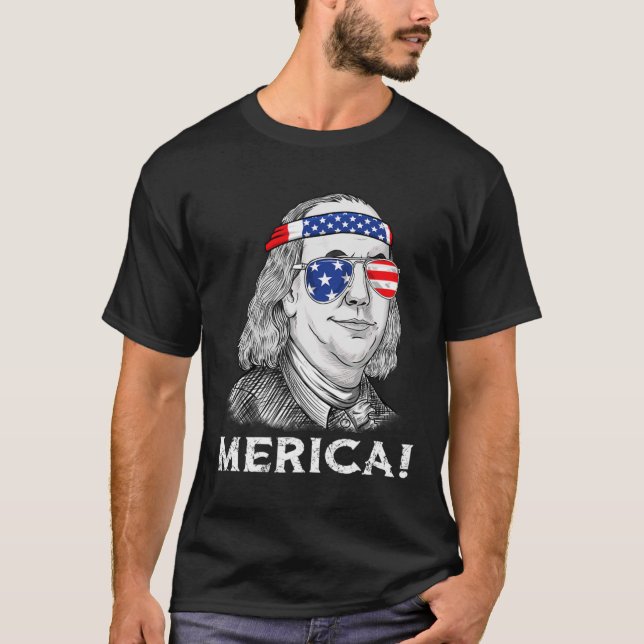 4th Of July Ben Franklin Merica USA Boys Girls Kid T-Shirt (Front)