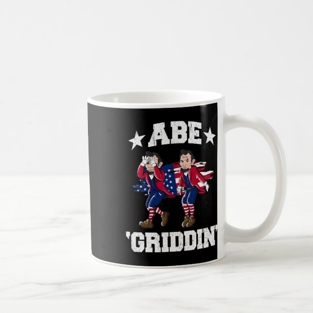 4th Of July Benjamin Franklin Griddy Ben Griddin  Coffee Mug (Right)