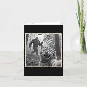 4th Of July Bigfoot And Sasquatch  Card
