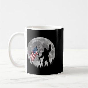 4th Of July Bigfoot Sasquatch Aamerican Flag Coffee Mug