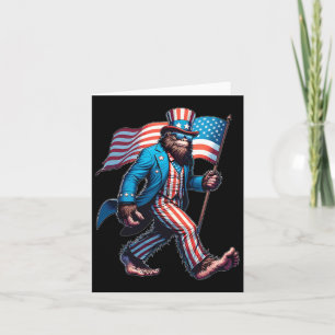 4th Of July Bigfoot Sasquatch Patriotic American F Card