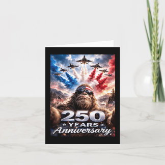 4th of July Bigfoot Selfie American Flag Men Card