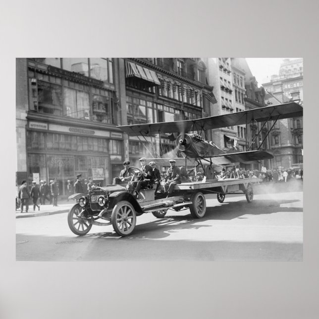 4th of July Biplane, early 1900s Poster (Front)