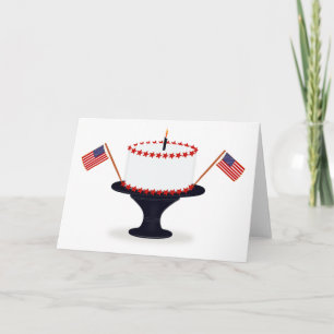 4th Of July Birthday Cake Card