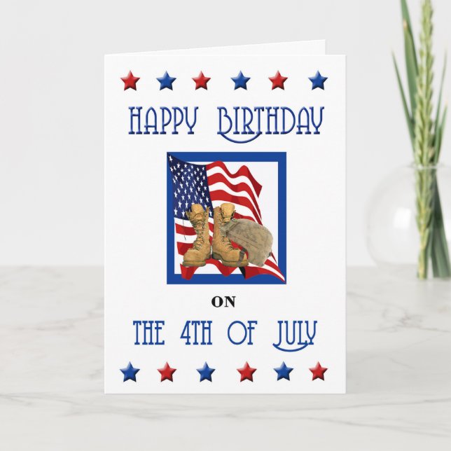4th of July Birthday Card (Front)