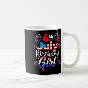 4th of July Birthday Girl Coffee Mug