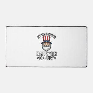 4th of July Birthday Gnome Patriotic Shirt Design_ Desk Mat