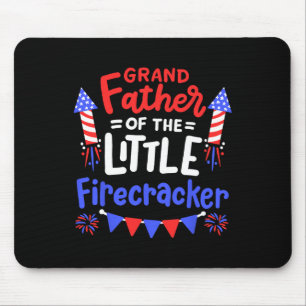 4th Of July Birthday Grandfather Of The Little Fir Mouse Pad