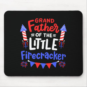 4th of july birthday grandfather of the little mouse pad