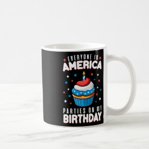 4th Of July Birthday Party Boy Girl Fourth Of July Coffee Mug