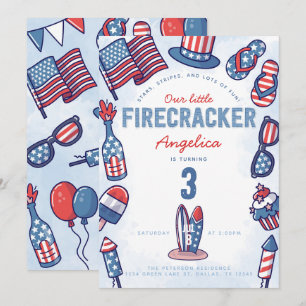 4th of July Birthday Party Invitation
