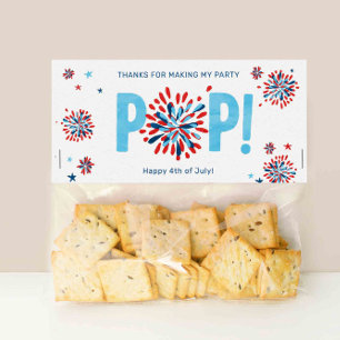 4th of July Birthday Party Treat Bag Toppers Place Card