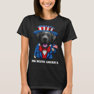 4th Of July Black Lab Dog Active T-Shirt