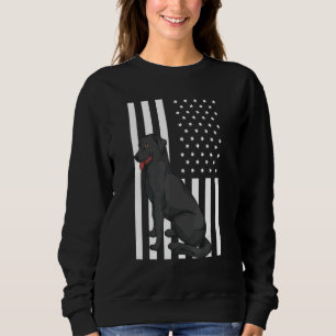 4th Of July Black Labrador  Dog Owner Us Flag Blac Sweatshirt