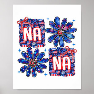 4th Of July Blessed Grandma Mimi Patriotic Coquett Poster