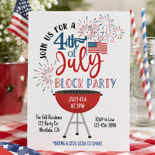4th of July Block Party Invitation