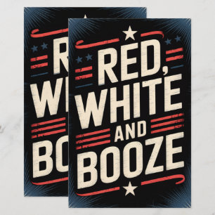 4th of July Booze Party Red White and Booze
